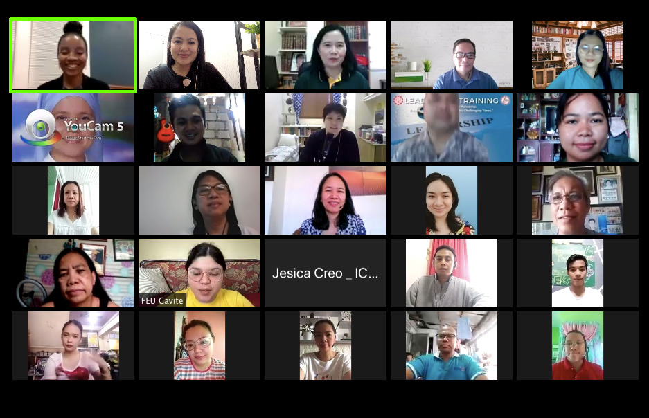 screenshot of zoom meeting with Dr. Carlotta Penn highlighted