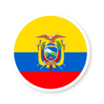Ecuador flag in a circle