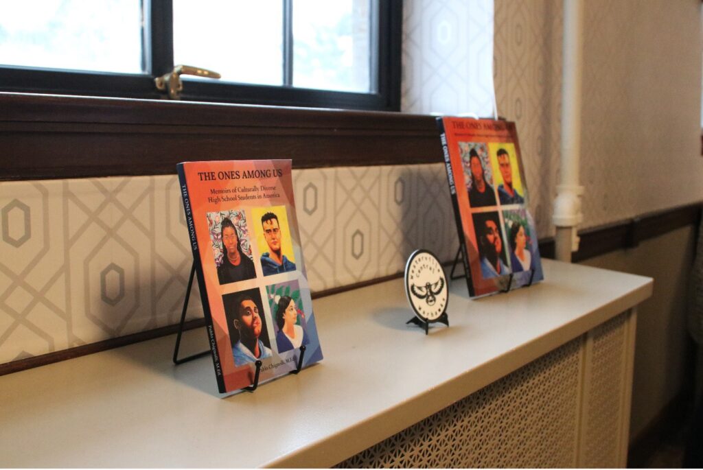 Photo of books on a shelf
